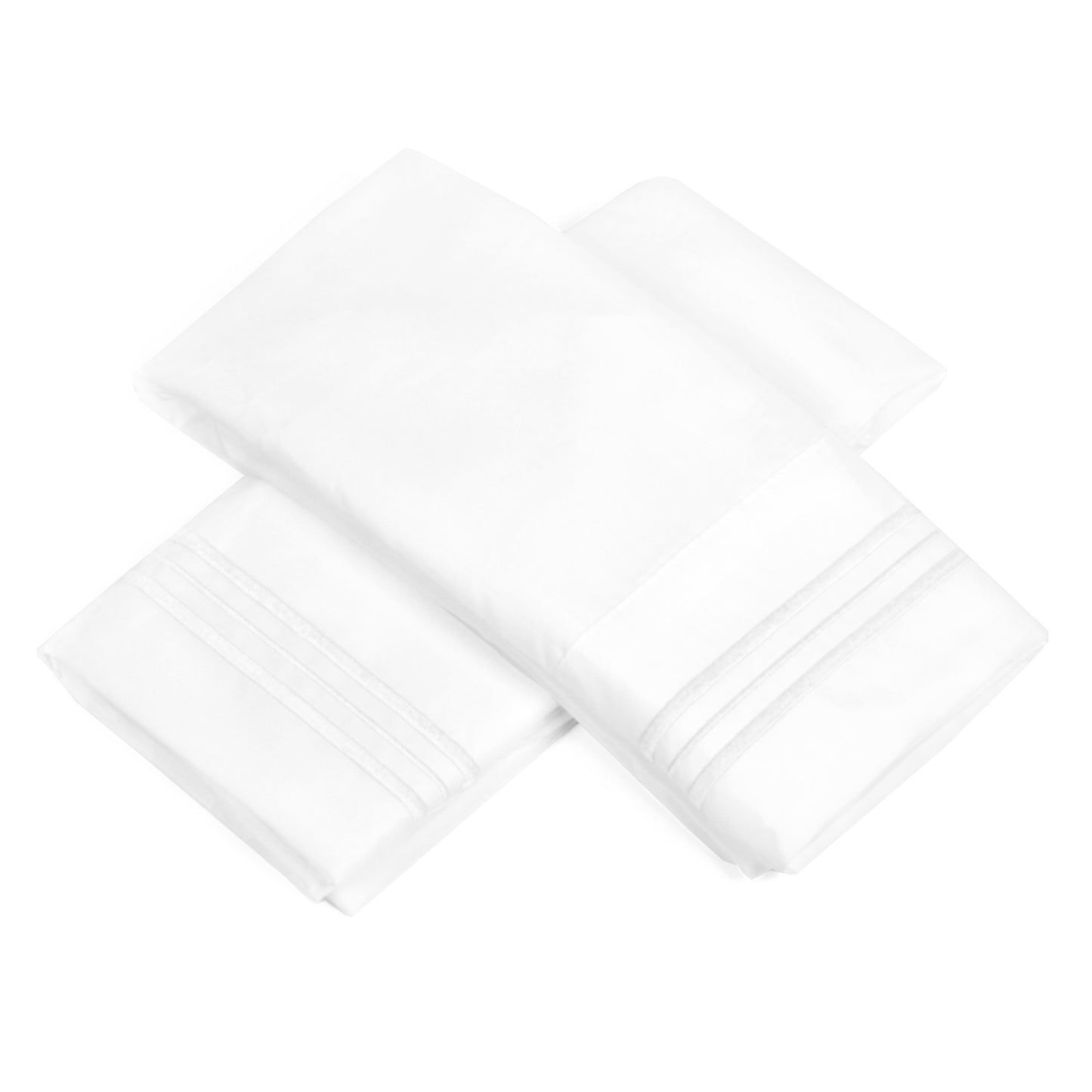 Sweet Home Collection 1500 Series Egyptian Quality Deep Pocket Pillowcase, Standard, White