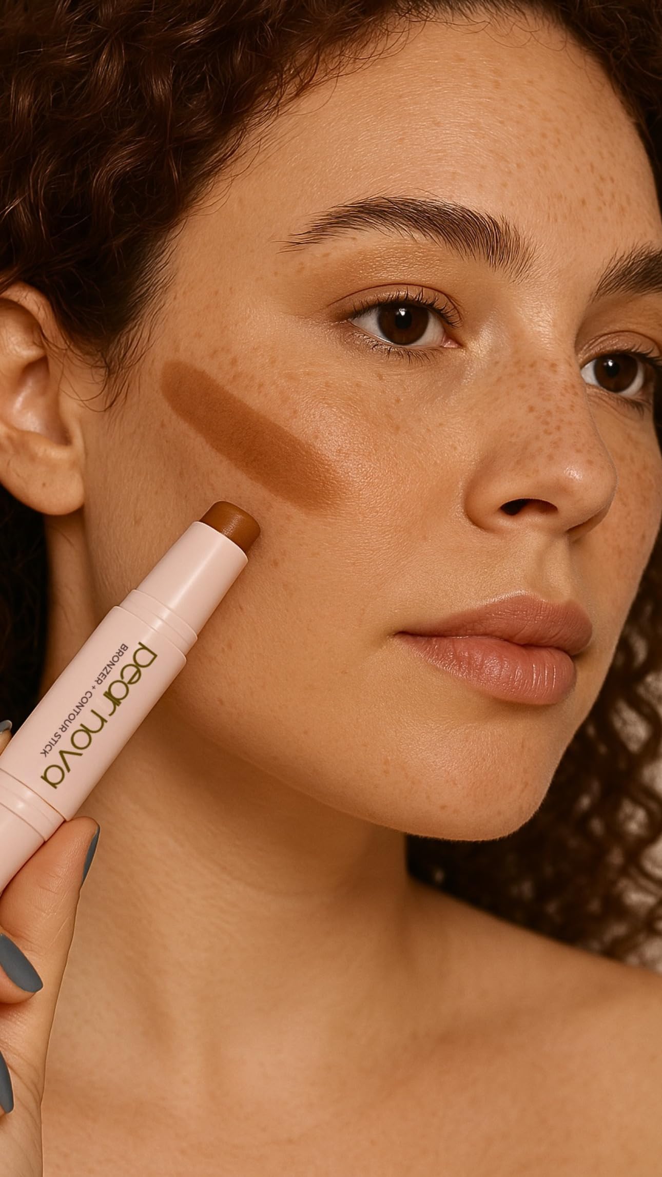 Pear Nova Bronzer and Contour Stick, 2-in-1 Cream Formula (Medium)