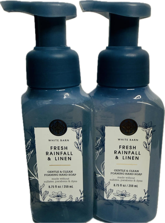 Bath and Body Works Fresh Rainfall & Linen Gentle & Clean Foaming Hand Soap Pack of 2 Beauty & Personal Care Bath & Body Works