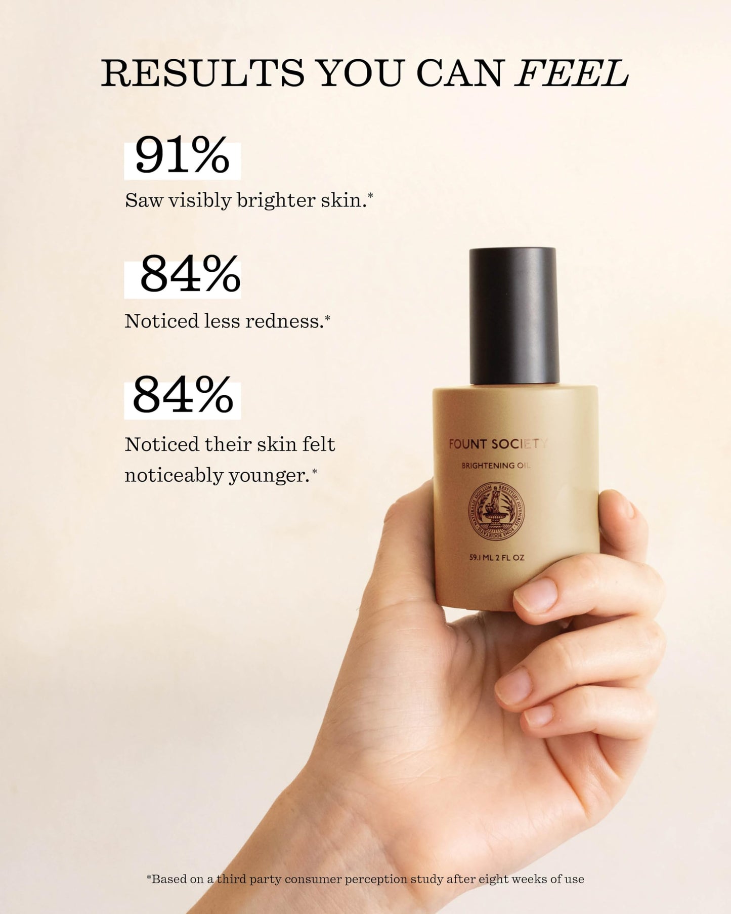 Fount Society Brightening Vitamin C Oil - 2 fl oz Lightweight Facial Oil for Radiant Skin - Lightweight, Fast Absorbing, Non-Greasy Formula - Vegan