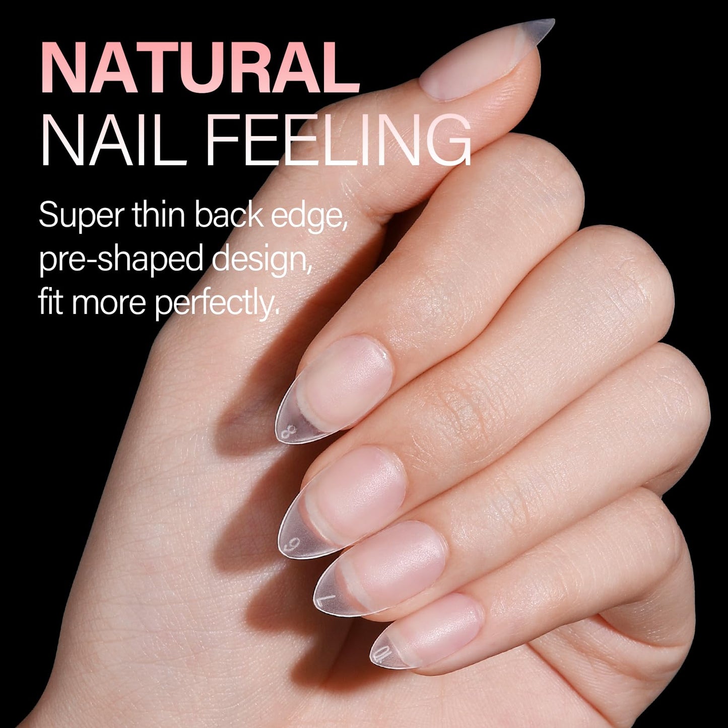 AILLSA Short Almond Nail Tips 450PCS Acrylic Gel Double-sided Matte Beauty and Personal Care AILLSA