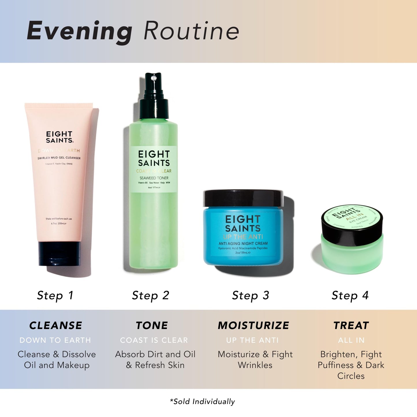 Eight Saints Skin Care Up the Anti Night Cream Face Moisturizer to Reduce Fine Lines and Wrinkles, Natural and Organic Anti Aging Cream For Face