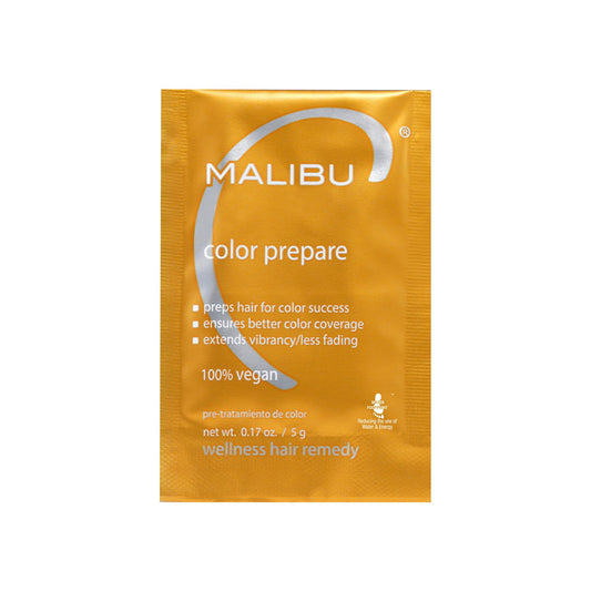 Malibu C Color Prepare Wellness Remedy (1 Packet) - Enhances Hair Color Vibrancy, Prevents Discoloration & Cares for Color Treated Hair