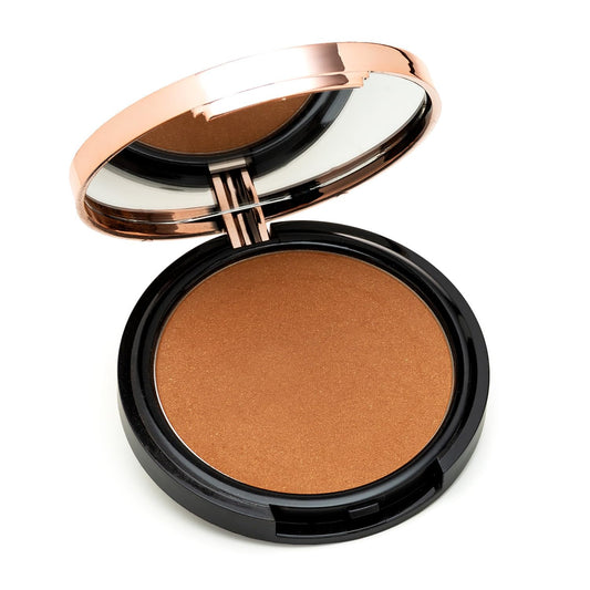 Kandi Koated Aura Romantic - Bronzing Powder in Rose Gold Case, Compact Bronzer by Kandi Burruss | Paraben-Free, Cruelty-Free | Vegan Formula | Beauty