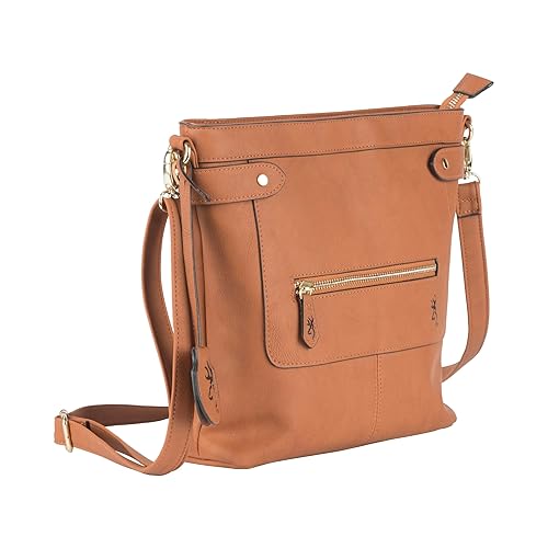 Browning Women's Concealed Carry Catrina Purse, Premium Holstered Handbag With Safety Locking Option, Brown