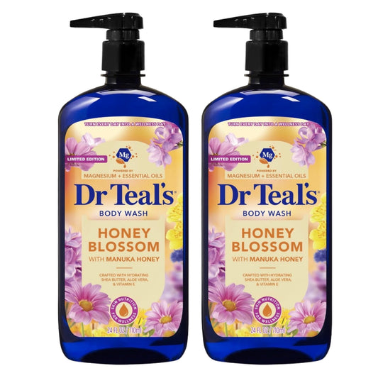 Dr Teal's Honey Blossom Body Wash with Manuka Honey, Magnesium and Essential Oils, Limited Edition, 24 FL OZ, 2 Pack Beauty & Personal Care Dr Teal's