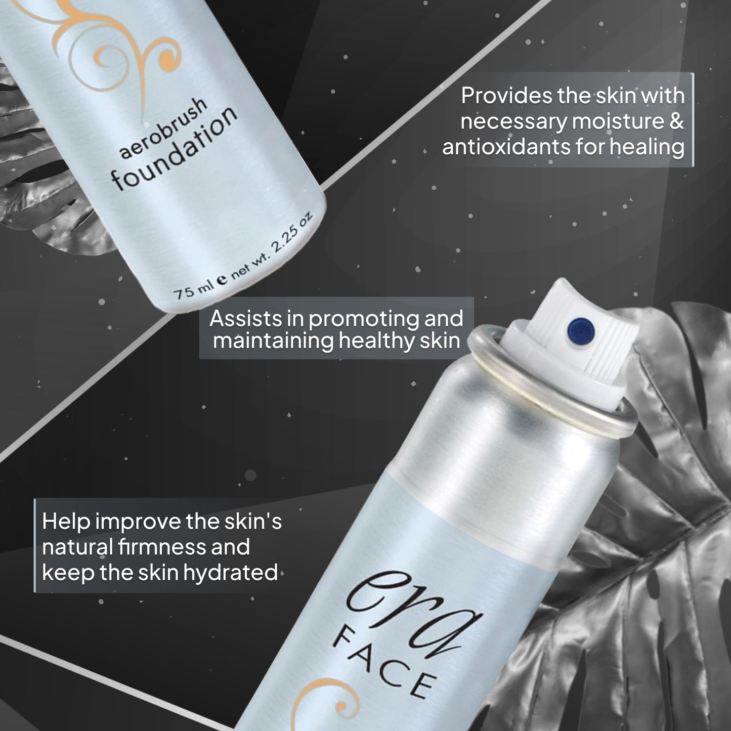 ERA Face spray makeup (R6 Ginger, 2.25 oz) - airbrush foundation, everyday, buildable, professional spray on cosmetics by Era Beauty