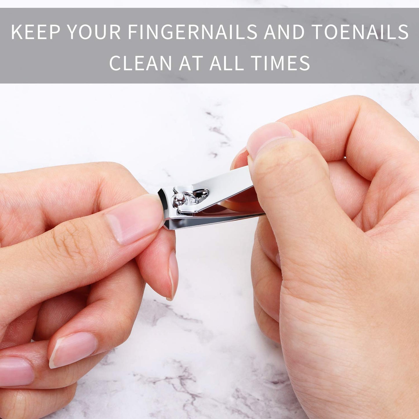 32 Pieces Stainless Steel Fingernail Nail Clipper Bulk Silver Portable Toenail Clippers Cutter Set