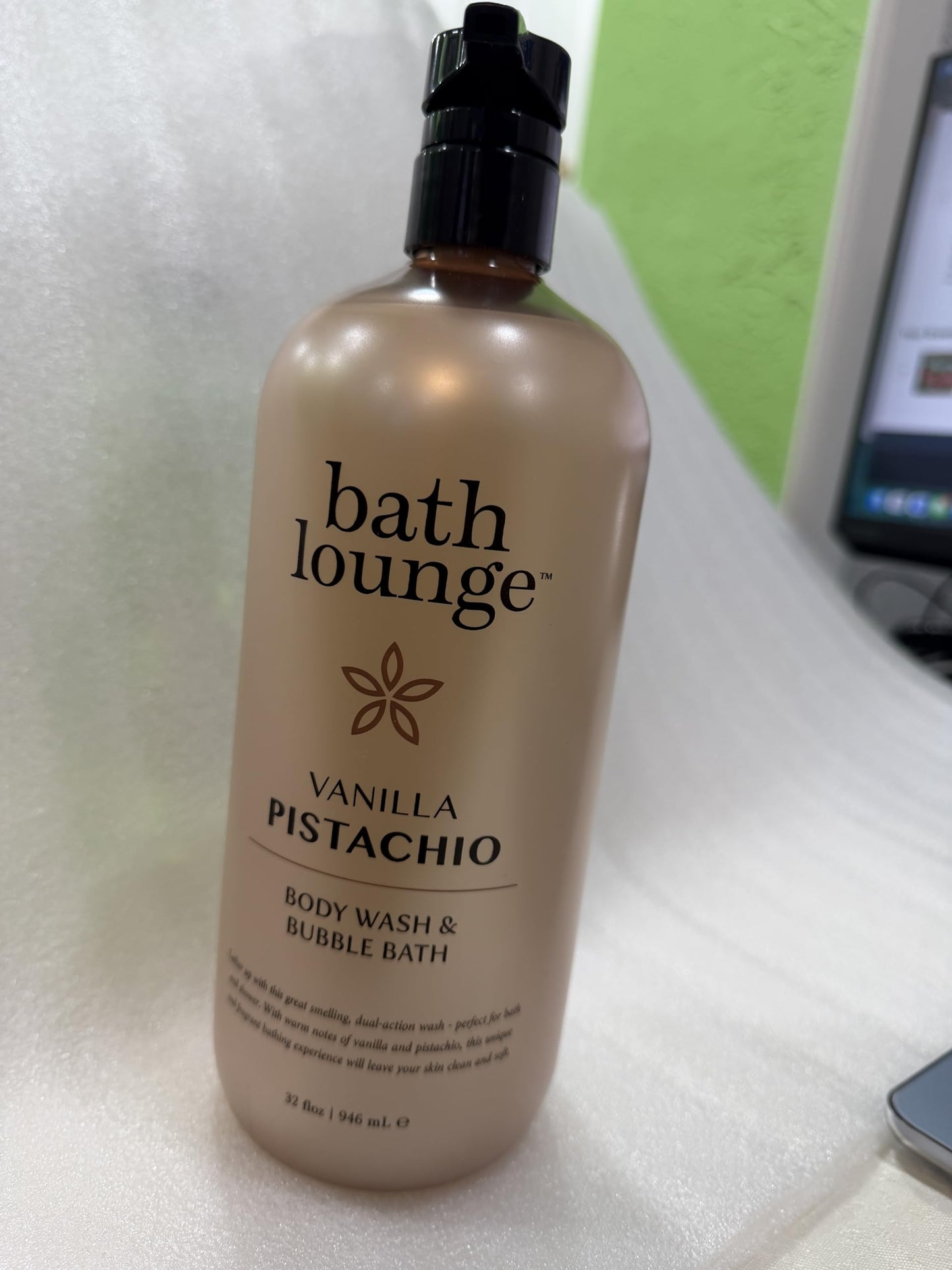 Bath Lounge Vanilla Pistachio Body Wash and Bubble Bath, 32 oz Beauty & Personal Care Bath Lounge