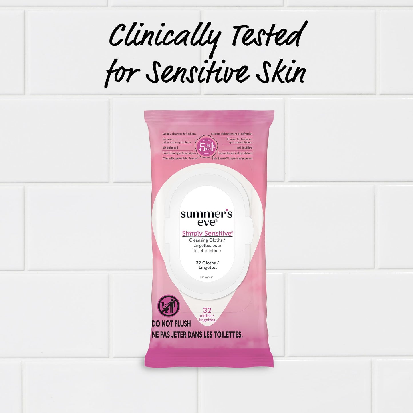 SUMMER'S EVE Cleansing Cloths for Sensitive Skin-32 ct