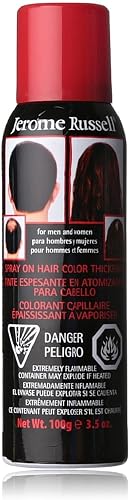 Jerome Russell Spray-On Color Hair Thickener, Dark Brown 3.50 oz (Pack of 5)