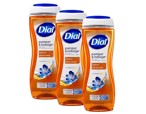 Dial Pamper & Indulge Body Wash with Marula Oil and Vitamin E, 16 fl oz (Pack of 3)