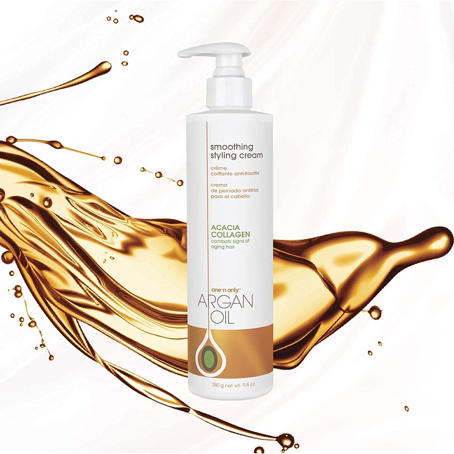 One 'n Only Argan Oil Smoothing Styling Cream, Helps Protect Hair Color, Eliminates Frizz, Hydrates, Adds Shine, Definition, and Texture for a