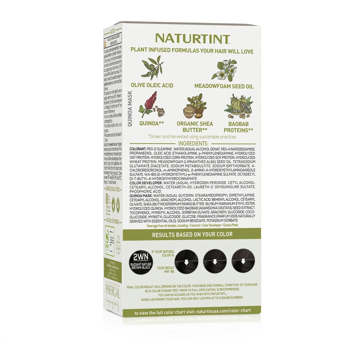 Naturtint 2WN Radiant Nature Brown Black Permanent Hair Color (Pack of 1), Ammonia Free, Vegan, Cruelty Free, up to 100% Gray Coverage, Long Lasting