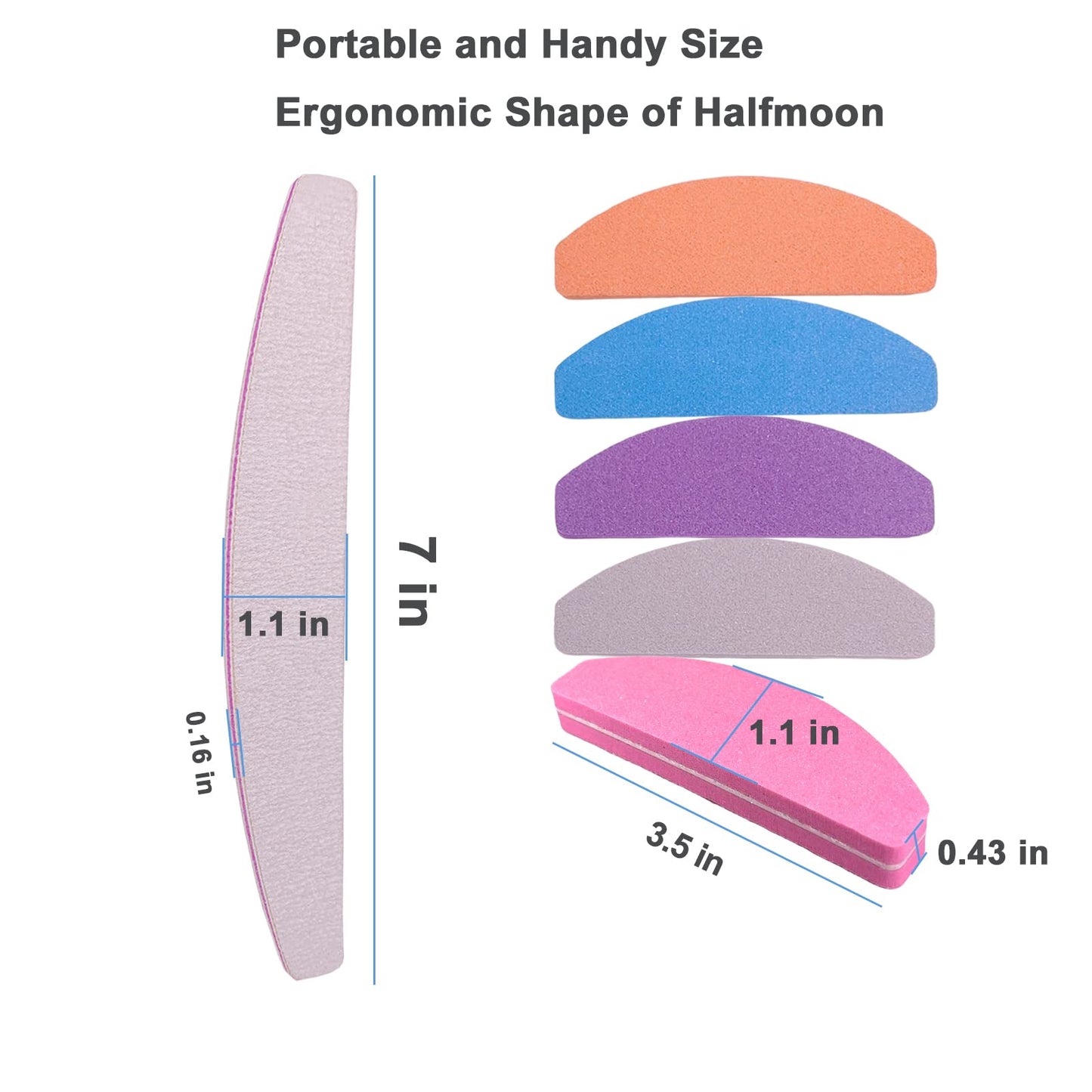 Nail File and Buffer (10 Pcs), Buffer Block Nail Files Double Sided 100/180 Grit for Acrylic and Natural Nails, fingernail Emery Board Buffing Blocks Beauty and Personal Care AhaTopia