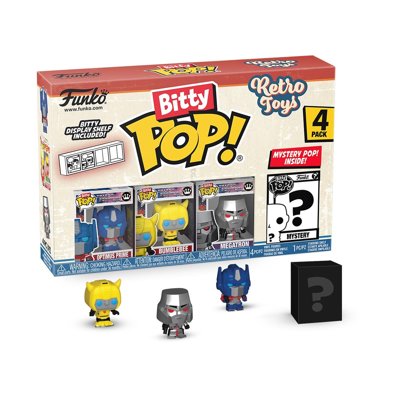 Funko Bitty POP Retro Toys - Transformers, 4-Pack and A Surprise Mystery Mini Figure - 0.9 Inch (2.2 Cm) - Transformers Classic Collectable…