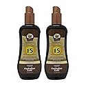 Australian Gold SPF 15 Sunscreen Spray Gel with Instant Bronzer, 8 Ounce (2 Pack)