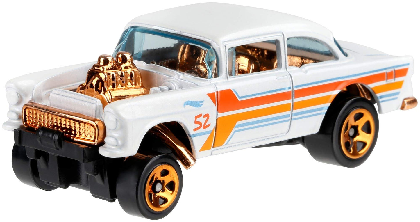 Hot Wheels 2020 Pearl and Chrome 4/6 - '55 Chevy Bel Air Gasser (White)