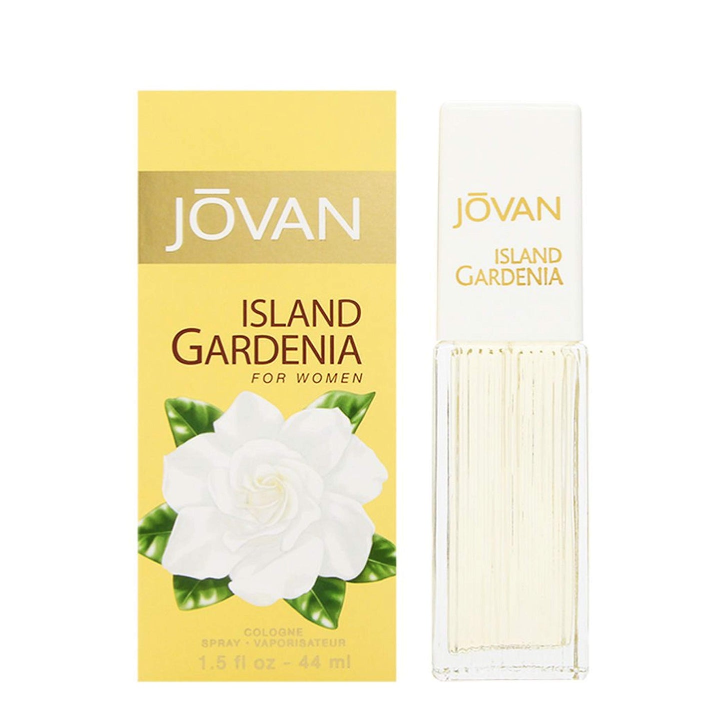 Jovan Island Gardenia Eau de Cologne Spray 1.5 fl oz (Pack of 1), Notes of Neroli, Gardenia, and Sandalwood, Women's Fragrance, Long Lasting, Everyday