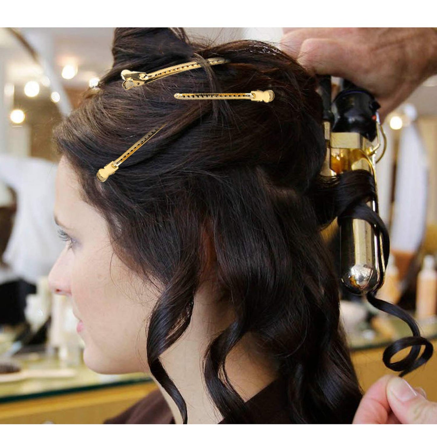 Stainless Steel Hair Prong and Duckbill Sectioning Clips - Barrettes for Hairstyling and Salon Use