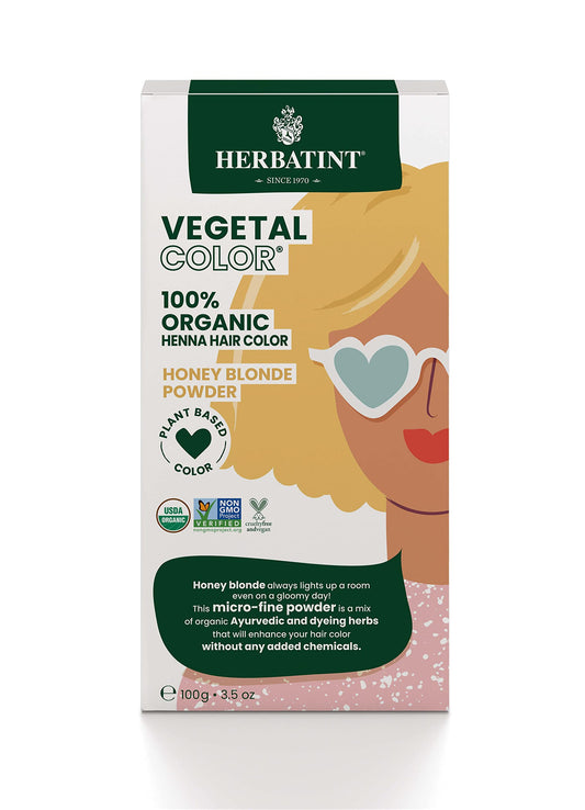 Herbatint Henna Color Organic Hair Dye & Care Plant-Based Henna Powder & Herbal Formula - Vegan - Honey Blonde - 3.5 oz Beauty & Personal Care Herbatint