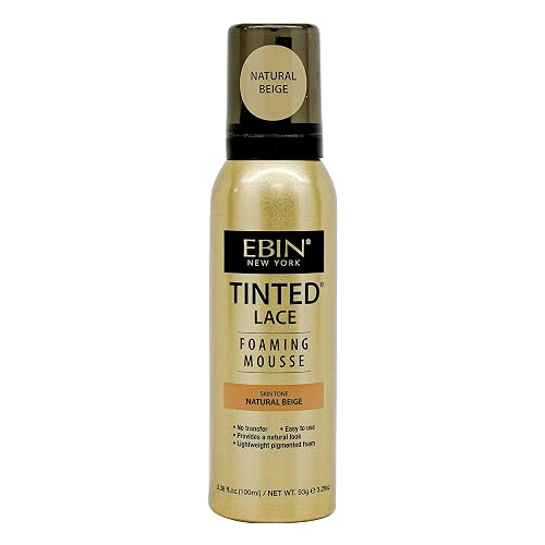 EBIN NEW YORK Tinted Lace Foaming Mousse - Natural Beige, 3.38oz/ 100ml