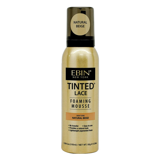 EBIN NEW YORK Tinted Lace Foaming Mousse - Natural Beige, 3.38oz/ 100ml