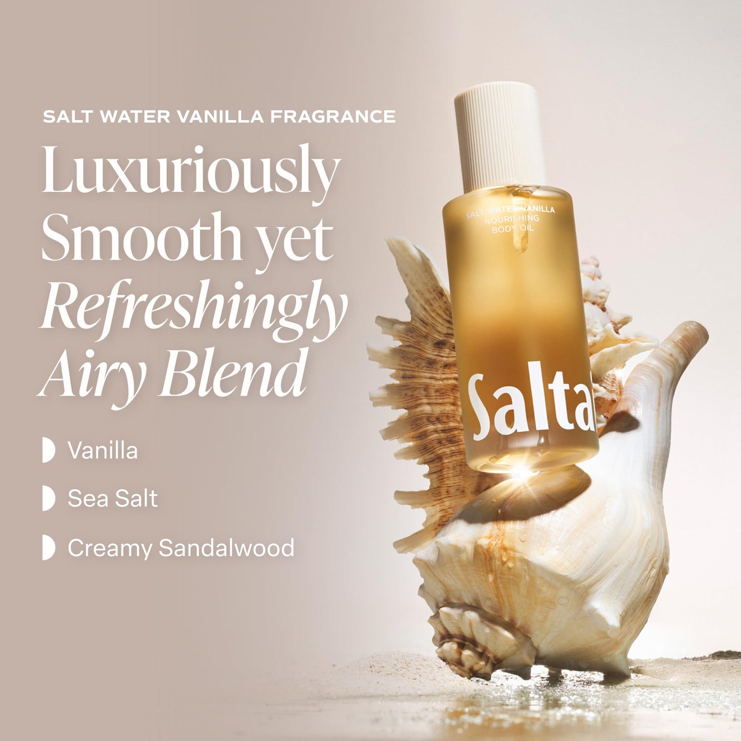 Saltair Nourishing Body Oil | Lightweight Glow | Salt Water Vanilla, 4 oz Beauty and Personal Care Saltair