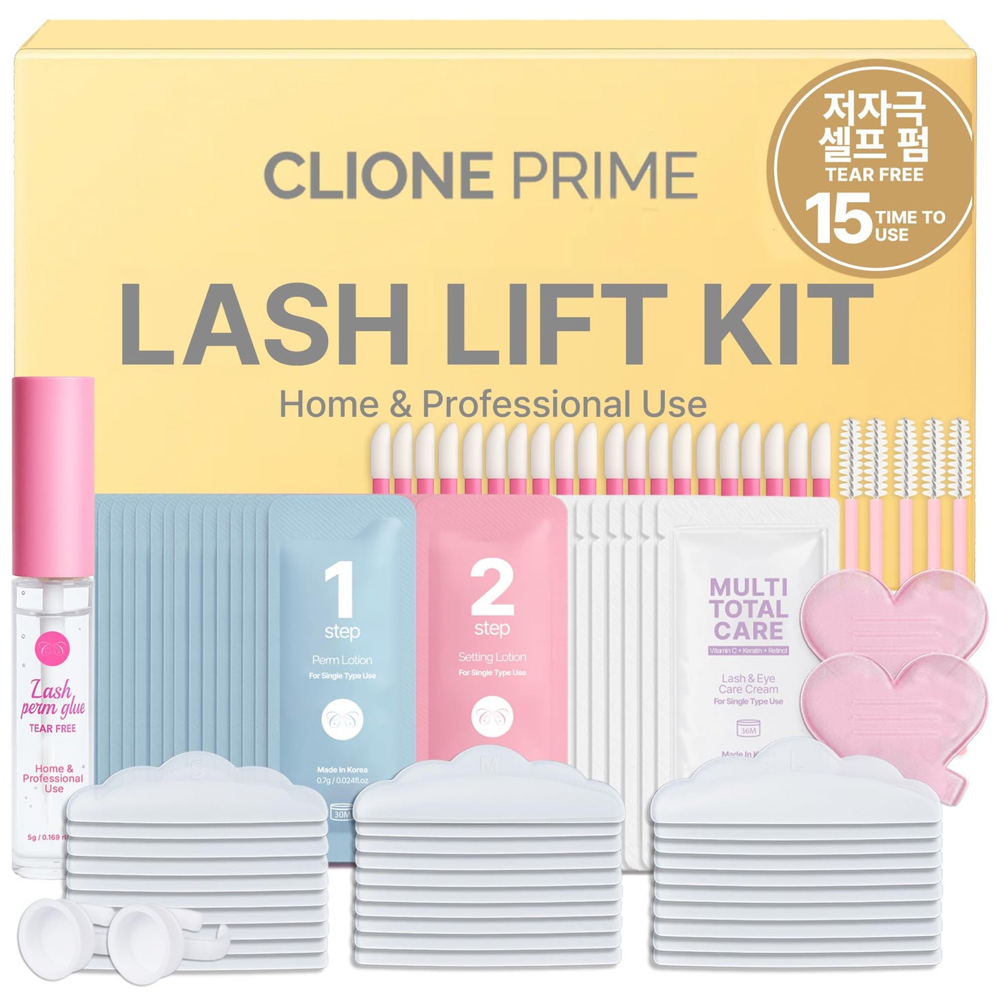 Korean Lash Lift Kit - Eye Brow Lamination Kit Eyelash Perm Kit Eyelash Lift Kit Lash Perm Eyebrow Lamination Beauty and Personal Care CLIONE PRIME Default Title