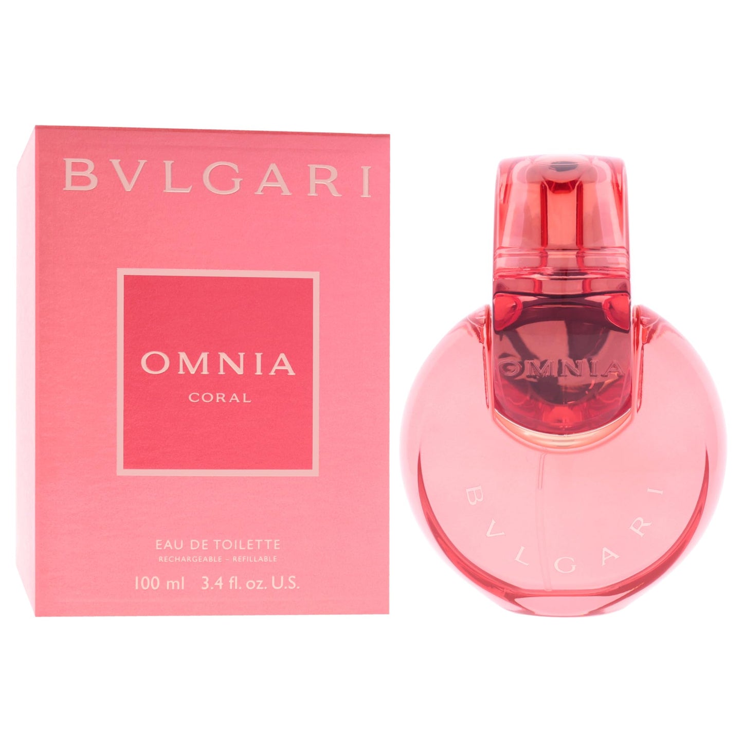 Bvlgari Omnia Coral by Bvlgari for Women - 3.4 oz EDT Spray (Refillable)