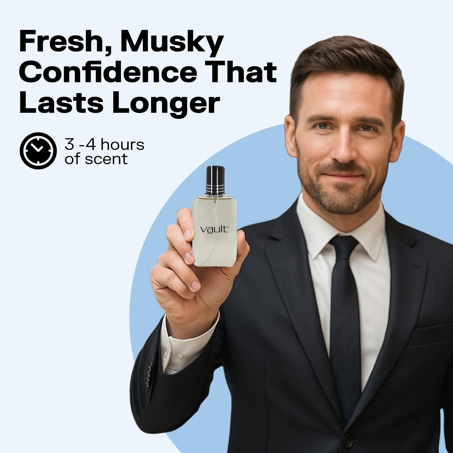 PB ParfumsBelcam Vault Eau De Toilette Spray for Men – Bold Fresh Musk with Bergamot, Sandalwood & Sweet Grass Notes, Long-Lasting Masculine Fragrance