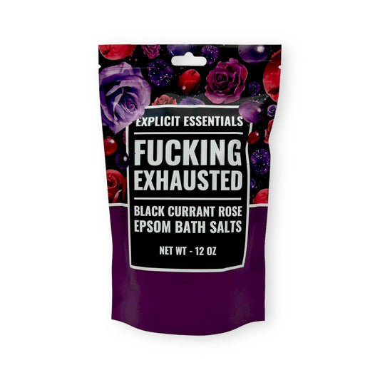 Explicit Essentials Black Currant Rose Epsom Bath Salts, Relaxation Blend, 12 oz Beauty and Personal Care Explicit Essentials