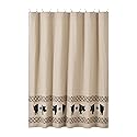 VHC Brands Cider Mill Primitive Pig Shower Curtain, Tan, 72x72