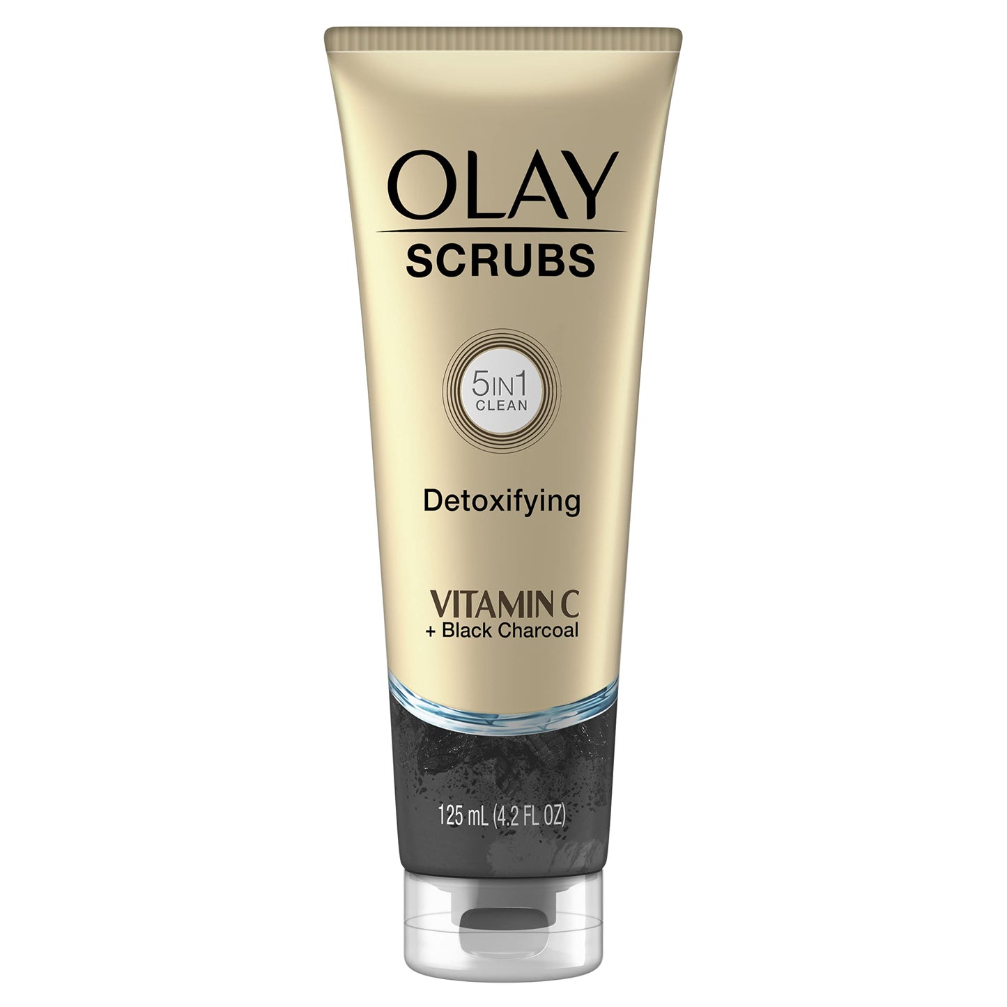 Olay Detoxifying Face Scrub with Vitamin C and Black Charcoal, 4.2 Fl Oz