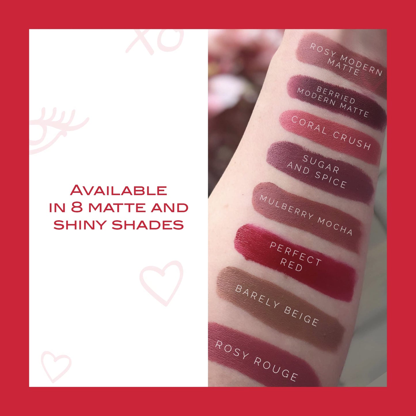 Mirabella - Sealed with a Kiss Smudge Proof Lipstick, Long-Lasting No-Bleed Lip Makeup, Hydrating Lip Color with Vegan Lanolin & Vitamin E, Perfect