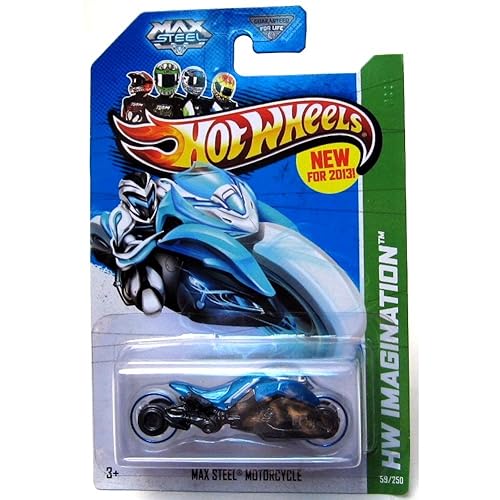 2013 Hot Wheels Hw Imagination - Max Steel Motorcycle - Blue [Holiday Gifts]