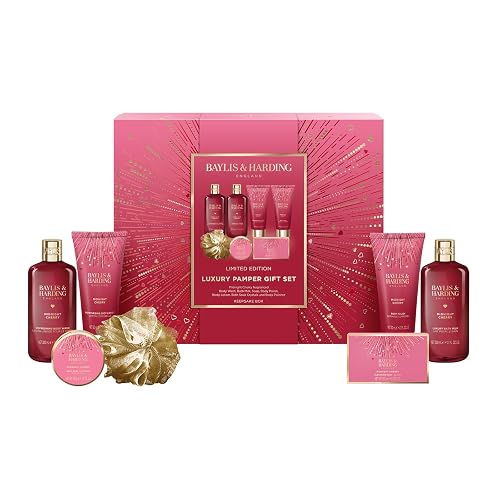 Baylis & Harding Midnight Cherry Luxury Pamper Gift Set For Women - Vegan Friendly Beauty & Personal Care Baylis & Harding