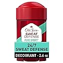 Old Spice Sweat Defense Antiperspirant & Deodorant for Men, 24/7 Ultimate Sweat Protection, Long Lasting Scent, Soft Solid, Pure Sport Scent, 2.6 oz