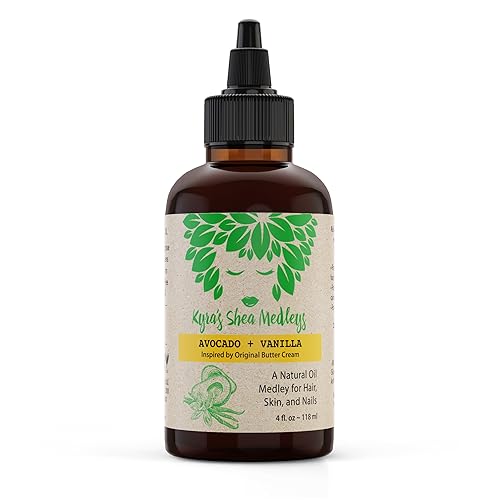 Multiuse Avocado + Vanilla Oil Medley for Face, Body, and Hair - Natural Avocado Oil, Shea Nut Oil, Vanilla Essential Oil, and Vitamin E - Seals