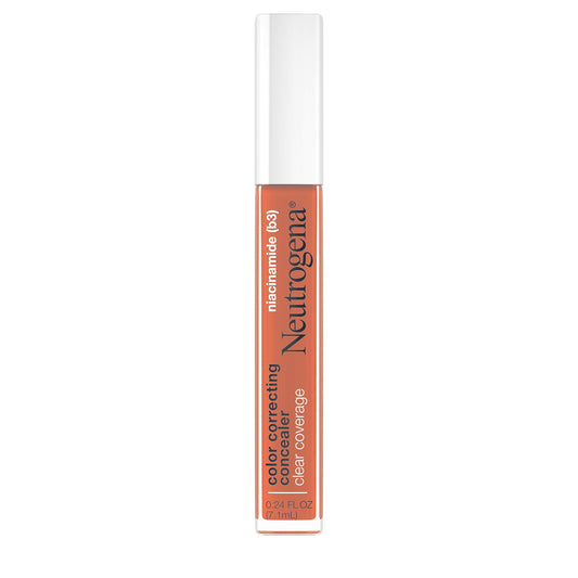 Neutrogena Clear Coverage Color Correcting Concealer Makeup, Lightweight Concealer with Niacinamide for Dark Spots, Oil-, Fragrance-, Paraben-