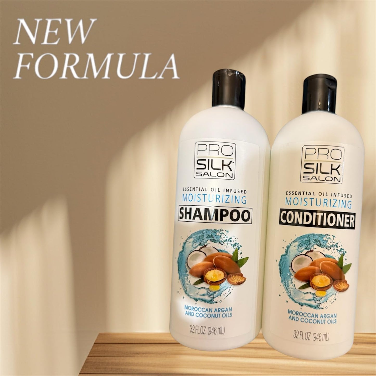 Duo shampoo & condicionador pro silk salon moracan argan adn coconut oil