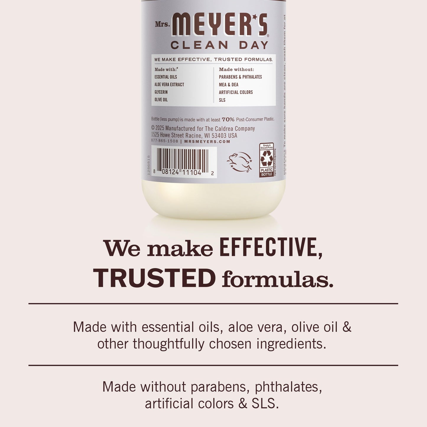 MRS. MEYER'S CLEAN DAY Hand Soap, Lavender Scent, 12.5 Fl Oz Bottle