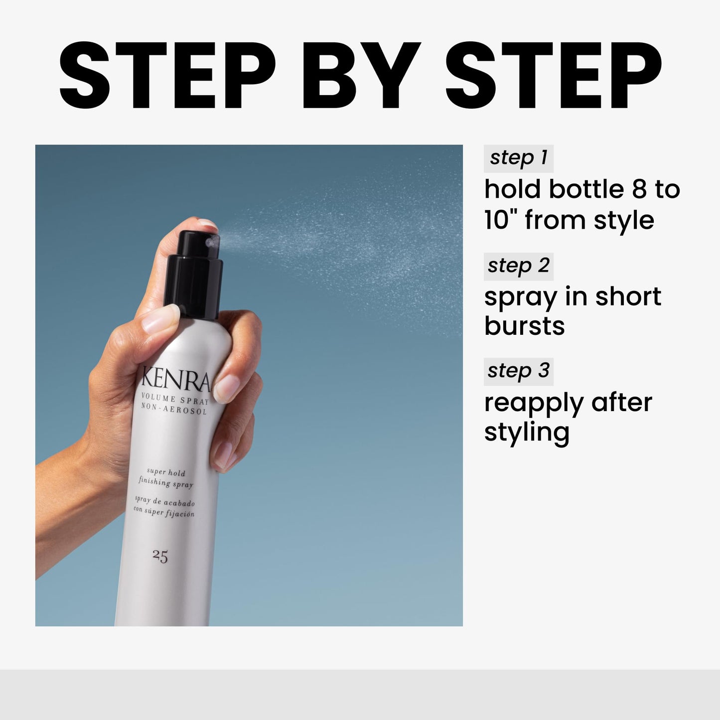 Kenra Professional Volume Spray Non Aerosol 25 | Super Hold Finishing Spray | High Humidity Resistance | Flake-Free and Fast-Drying | All Hair Types |