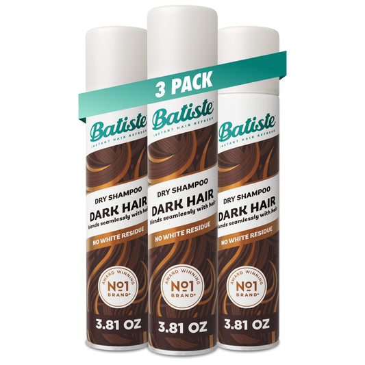 Batiste Dark Dry Shampoo, Waterless shampoo, 3.81oz 3 pack Beauty and Personal Care Batiste Default Title