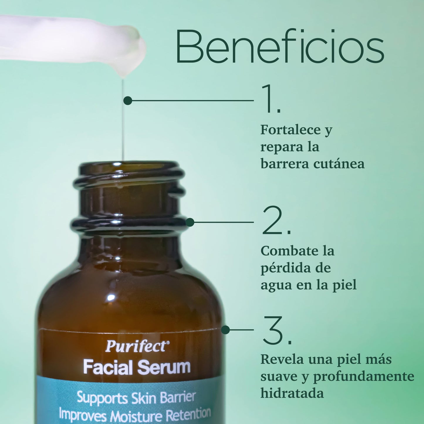 Purifect Rescuing Ceramide Facial Serum for Dry, Sensitive Skin - Face Serum with Panthenol & Vitamin E, Skin Barrier Support, Deep Hydration