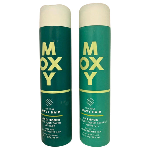Bath & Body Works Moxy Shampoo + Conditioner Set, 10oz Each Bottle (Wavy Hair), Off White