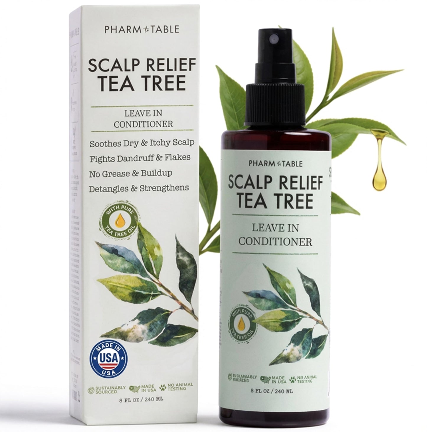 Leave In Conditioner Spray - Tea Tree Scalp Treatment Beauty and Personal Care PHARM TO TABLE