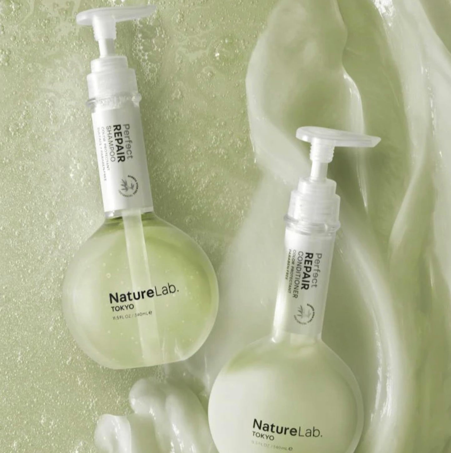 NatureLab.TOKYO Perfect Repair Shampoo & Conditioner Duo - Japanese Shampoo and Conditioner for Damaged, Color-Treated Hair - Penetrates Roots