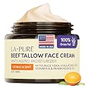 LA PURE Beef Tallow for Skin, Grass-Fed Tallow Face Cream with Aloe Vera, Hyaluronic Acid, Frankincense & Vitamin E to Hydrate, Firm, and Smooth Skin