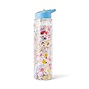 Packed Party Celebrate Every Day Confetti Water Bottle with Straw, Tumbler Sipper for School, Work or Office
